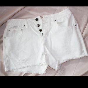 White cut off shorts!